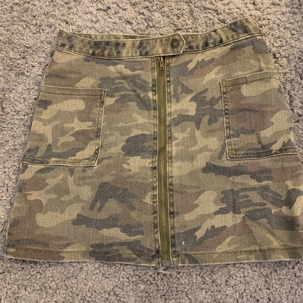 Camo Jean Skirt